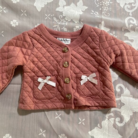 NICOLE Miller New York Size 3/6m Quilted Buttoned Jacket Shirt in Dusty Rose - Picture 1 of 5